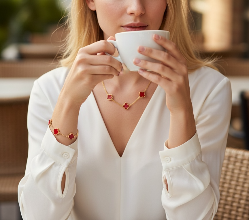 Golden Flower 18 K Röd