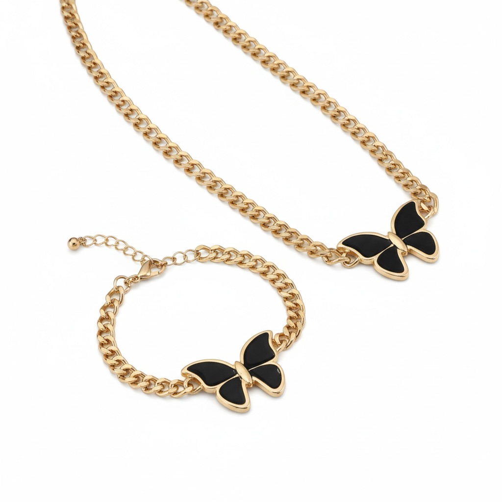 Gold  Butterfly Elegance Svart